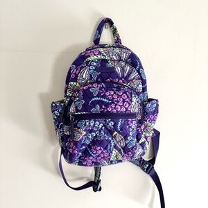 Vera Bradley Small Backpack in Batik Leaves